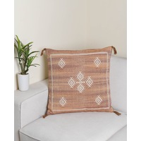 Moroccan Cactus Silk Inspired Cushion -Repurposed Sabra Rug Cactus Silk Throw Pillow Cover - Accent Pillow Cover - Moroccan Decor 50*50cm