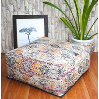 Stunning Moroccan Cushion, Handwoven kilim pouf, Beanbag, Yoga Meditation Cushion, Linen Connections, Ottoman, Footstool, Home Decor Gift