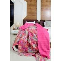 Vintage Hand Made Indian Kantha Bed Spread Blanket Throw Quilt King Size Home DecorBedroom Boho Decor