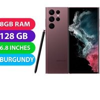 Samsung Galaxy S22 ULTRA 5G (128GB, Burgundy) Australian Stock - As New