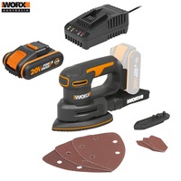 WORX 20V Cordless Detail Sander Kit incl. POWERSHARE Battery & Charger - WX822.B