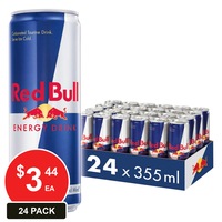 RED BULL 355ML ENERGY DRINK CAN 24 PACK