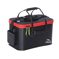 Crocox Fishing Boxes Bucket Tackle Storage Plastic Live Bait Folding Small Large