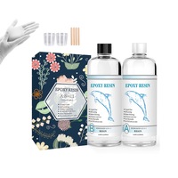 1:1 Epoxy Resin Casting Ultra Clear Craft Mica Powder AB Kit Coating Paste DIY