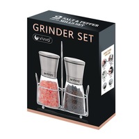 2pcs 160ml Salt and Pepper Grinders Stainless Steel Ceramic Mills