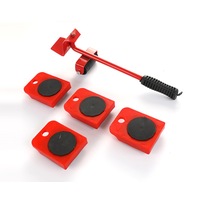 5X Furniture Lifter Heavy Roller Move Tools Set Wheel Mover Sliders Kit 150KG
