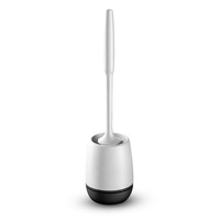 Silicone Soft Bristle Toilet Brush Base Home WC Bathroom Cleaning Tool Set AU - 2 Colours