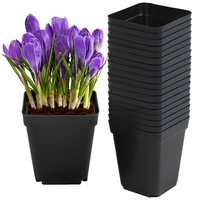 SpringUp Plastic Plant Flower Pots Nursery Seedlings Garden Plant Pot Container 100PCS