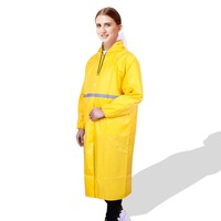 Yellow L Men's Overalls Waterproof Raincoat Lightweight Work Hooded Long Coats RAIN COAT