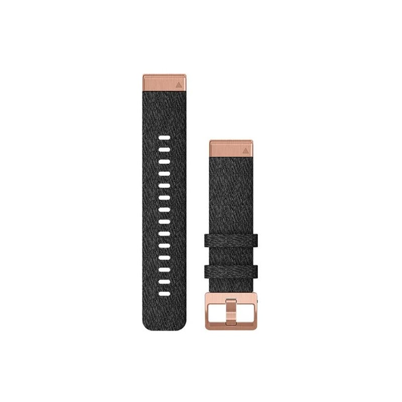 Garmin QuickFit 20 Heathered Black Nylon / Rose Gold Band 010-12874-00 Australia