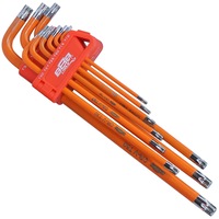 888 Tools 9pc Hex Allen Key Set - Tamperproof Torx (Orange)