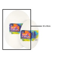 2 x Artist Canvas Oval Shape Blank Canvas Crafts Painting Art Supply 30 x 40CM