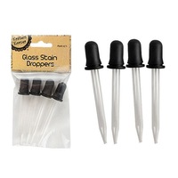 20 x Glass Stain Liquid Dropper Pipettes Craft Paint Glue Essential Oil Dropper
