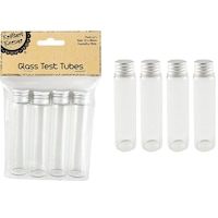 20 x Glass Test Tubes Screw Top Lid Candy Party Wedding Favour Lab Storage 26ML