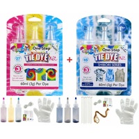 2X3 Color One Step Tie Dye Kit Classic Super Max Vibrant Bright Colour NON-Toxic