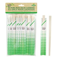 300 Pairs Disposable Chopsticks Birch Wood Cutlery Catering Restaurant Takeaway