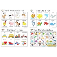 4 x Kid Placemat Learning Placemat For Children Babies Educational Practice Mats
