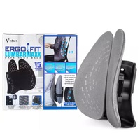 Adjustable Back Cushion Support Ergo Fit Lumbarmaxx Vistara Car Office Chair BLK