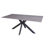 Raimon Furniture Marion Rectangular Modern Ceramic Kitchen Dining Table 180cm - Bulgarian Grey