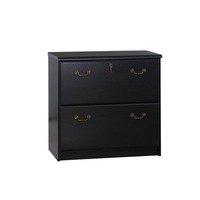 Maestro Furniture Norwich Modern Wooden 2-Drawer Lateral Filing Cabinet Storage - Black Oak