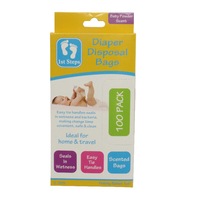 Ozoffer 100Pcs Scented Disposable Diaper Bags Nappy Change Baby Powder Scent AU