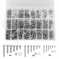 Ozoffer 1080pcs M2/M3/M4 Stainless Steel Bolts Nuts Screws Hex Head Assorted Kit Set