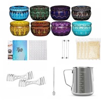 Ozoffer 122PCS Candle Making Kit Diy Candles Craft Tool Set Pouring Pot Wicks Wax Kit Gifts