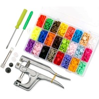 Ozoffer 1500xPress Stud Set Snap Kits Plastic Craft Buttons T5 Snaps Fastener Plier Tool