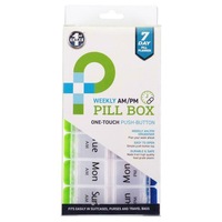 Ozoffer 1st Care? 1PK Pill Planner AM/PM Rows 7 Day Weekly Easy Open Touch Button