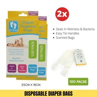 Ozoffer 200 pcs 1st steps Nappy Bag Disposable Scented Hygiene Travel
