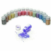 Ozoffer 20pcs Mica Powder Epoxy Resin Dye Pearl Natural Mica Pigment Mineral Powder