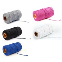 Ozoffer 3mm Natural Cotton Twisted Cord Craft Macrame Weaving Wire Artisan Rope 200M