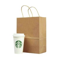 Ozoffer 50 x Bulk Kraft Paper Bags Gift Shopping Carry Craft Brown Bag with Handles