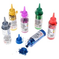 Ozoffer 6 Colorful Flakes Glitter Resin Art Children Art Shaker Glitter Bottle Creative