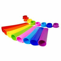 Ozoffer 8pcs Popsicle Maker Silicone Ice Block Moulds/Ice Cream Molds/Icy Pole Jelly Pop