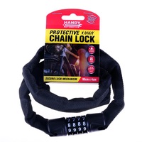 Ozoffer 90cm Motorcycle Bike Bicycle Heavy Duty Combination Security Chain Lock Steel