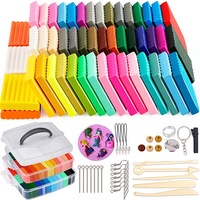 Ozoffer Clay DIY Kit Polymer 50 Colors Oven Bake With Modeling Tools Toy Accessories