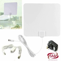 Ozoffer Digital 1080P Flat Antenna Indoor Amplified HDTV HD Long Range Adapter Home