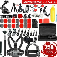 Ozoffer For GoPro Hero 258pcs 9 8 7 6 5 4 3 Accessories Pack Case Chest Head Floating