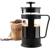 Ozoffer French Press Coffee Maker French Press Coffee Pot Teapot 600ml Black Glass