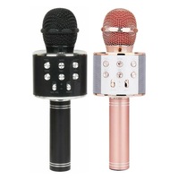 Ozoffer Karaoke Microphone Speaker Wireless Bluetooth Handheld Mic USB Player KTV WS858