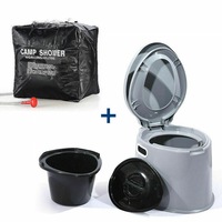 Ozoffer Outdoor Portable Toilet 6L Camping Potty Caravan Travel Camp Boating+camp shower