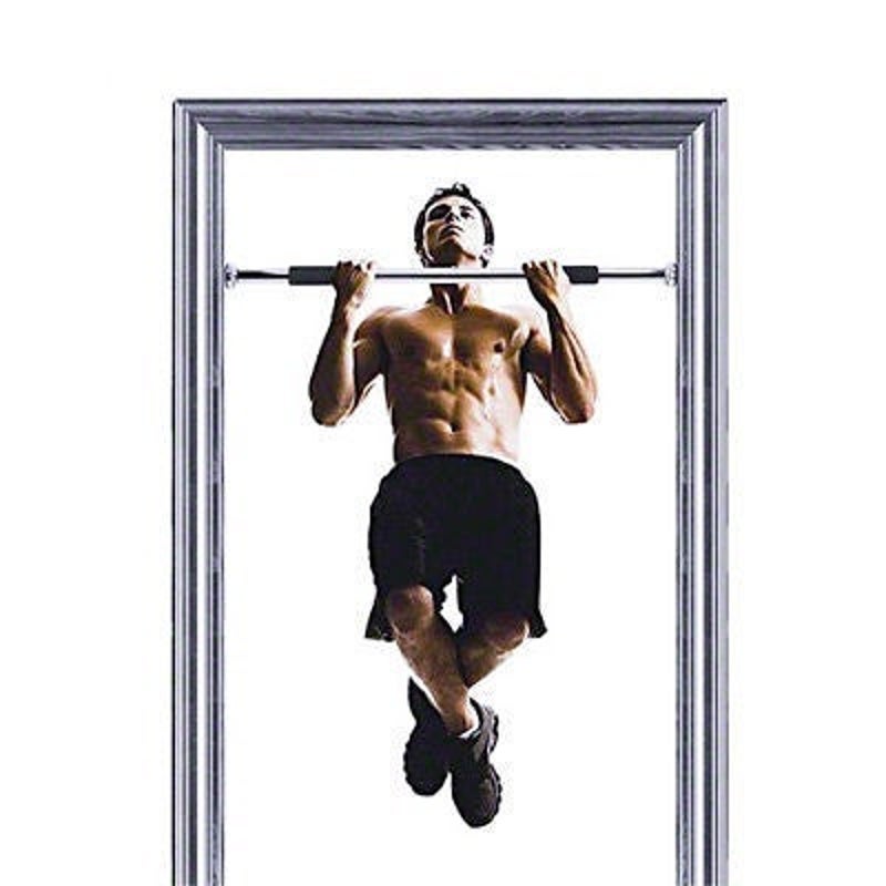 Ozoffer Portable gym workout exercise door doorway pull chin up pullup iron bar ABS sm
