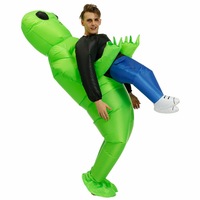 Ozoffer Scary Green Alien Inflatable Costume Suit