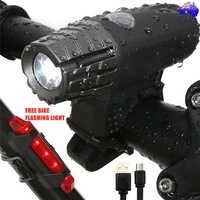 Ozoffer Set Waterproof Bicycle Bike Lights Front Rear LED Light Lamp USB Rechargeable
