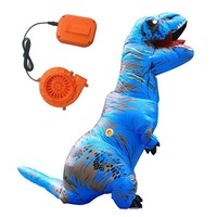 Ozoffer T-Rex Blow Inflatable Dinosaur Costume Adult Jurassic World Park Trex BLUE