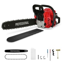 58CC Petrol Chainsaw Commercial E-Start Chain Saw Pruning Tree Top Handle 20Inch Bar