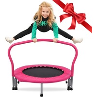 36" Kids Trampoline Mini Fitness Trampoline for Children Indoor Outdoor Trampoline Pink