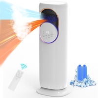 ADVWIN 4 in 1 Heater Fan & Evaporative Air Cooler Humidifier with UV Light, 4L Water Tank, 1800W Heating for Bedroom Living Room Office