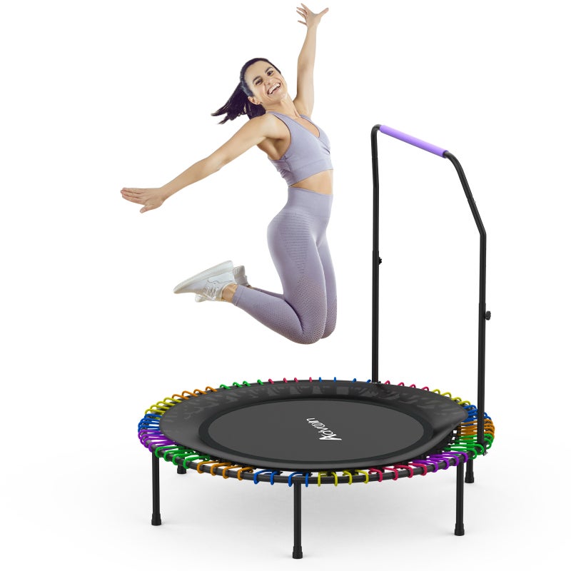 Advwin 48" Mini Trampoline Rebounder Foldable Fitness Trampoline for Adults and Kids Max Load 150kg Advwin